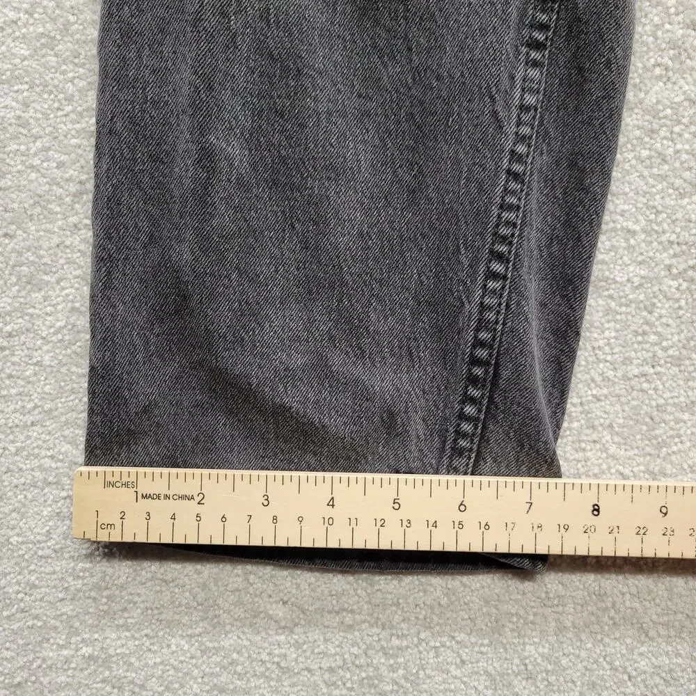 Levis 505 Jeans Mens 34x29 Gray Straight Leg Regular Fit Denim Pants Fade